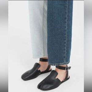 Maison Martin Margiela Black Tabi Ankle Strap Mules, Size 39